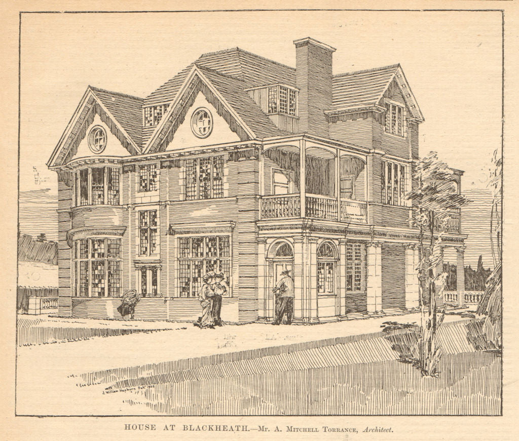 House at Blackheath. A. Mitchell Torrance, Architect. Sketch. London 1905